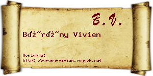 Bárány Vivien névjegykártya